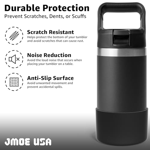 Silicone Boot Protector for Yeti Rambler Jr 12oz & 18oz Bottle - Black