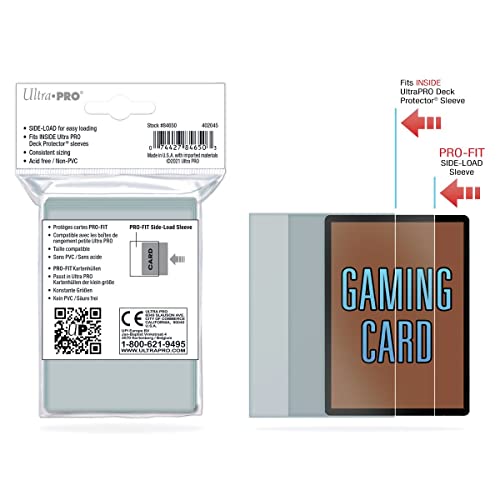 Pro-Fit Side Load Deck Protector Sleeves for Small Cards - 100 Pack