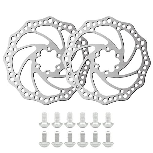 160mm Stainless Steel Disc Brake Rotors with 6 Bolts - 2 Pcs