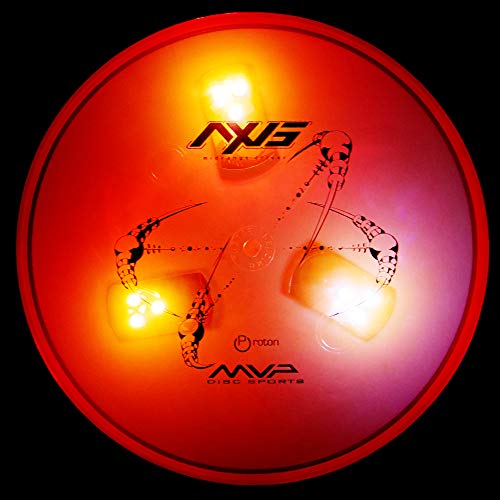 MVP Disc Golf Flat LED Tri-lite Lights Multicolor Pack of 10 - Easy Attach & Auto-Cycle