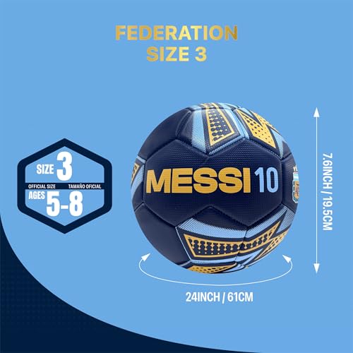 Icon Sports Officially Licensed Argentine Football Association Soccer Ball 95BL-Navy / 3