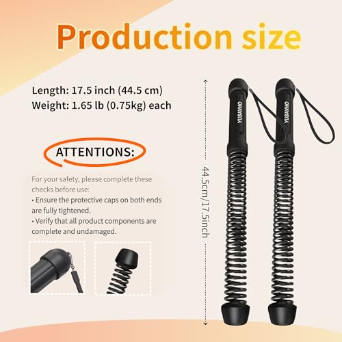 Cordless Battle Ropes for Home Gym - Ropeless Weighted Rope - Black