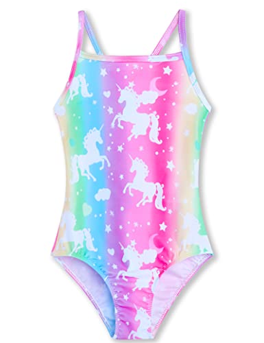 Multicolor One-Piece Girls Swimsuit - Beach Swimwear