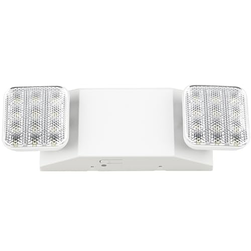 Sunco LED Emergency Lights, Commercial Lighting for Business, Power Outages, Offices, with Backup Battery (90 Minutes), Wall Mount, Hard Wired, 120-277V, Fire Resistant (94V-0) UL.
