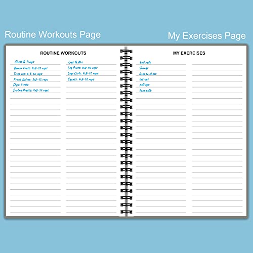 A5 Fitness Planner Journal for Weight Loss & Workouts - Grey