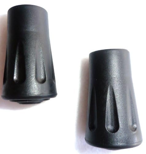 Hiking Pole Replacement Tip Set - Durable Rubber & Metal