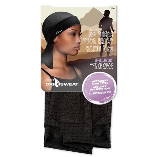 Active Wear Mesh Bandana for Sweat Absorption - Black