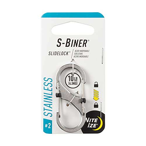 Stainless Steel Lockable Dual Carabiner S-Biner - 1 Count