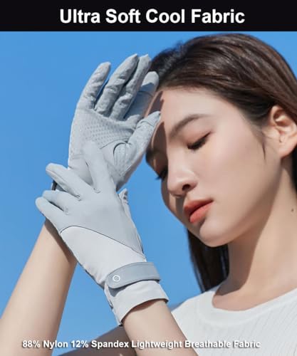 Full Finger UV Protection Gloves - Breathable Sun Shield for Women - Black