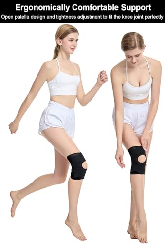 Adjustable Knee Brace for Pain Relief - Medium Black-Right