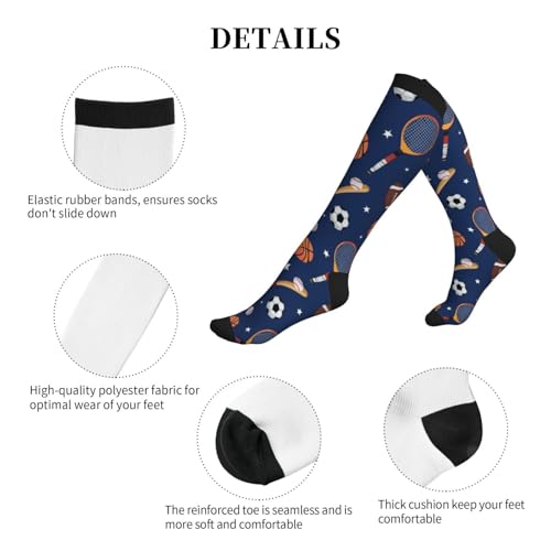 Compression Socks Knee High Support - One Size Sports