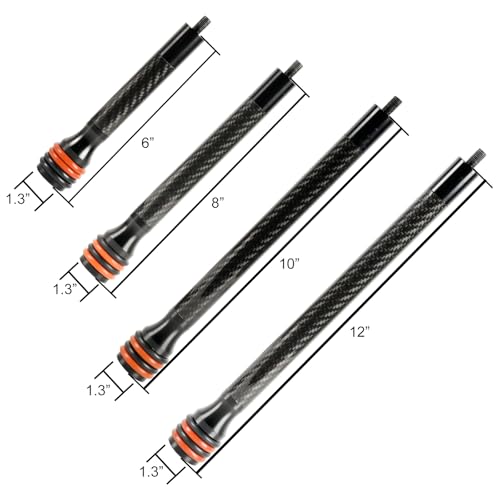 FENJANER 10 Inch Carbon Fiber Bow Stabilizer for Archery, Noise & Vibration Reduction