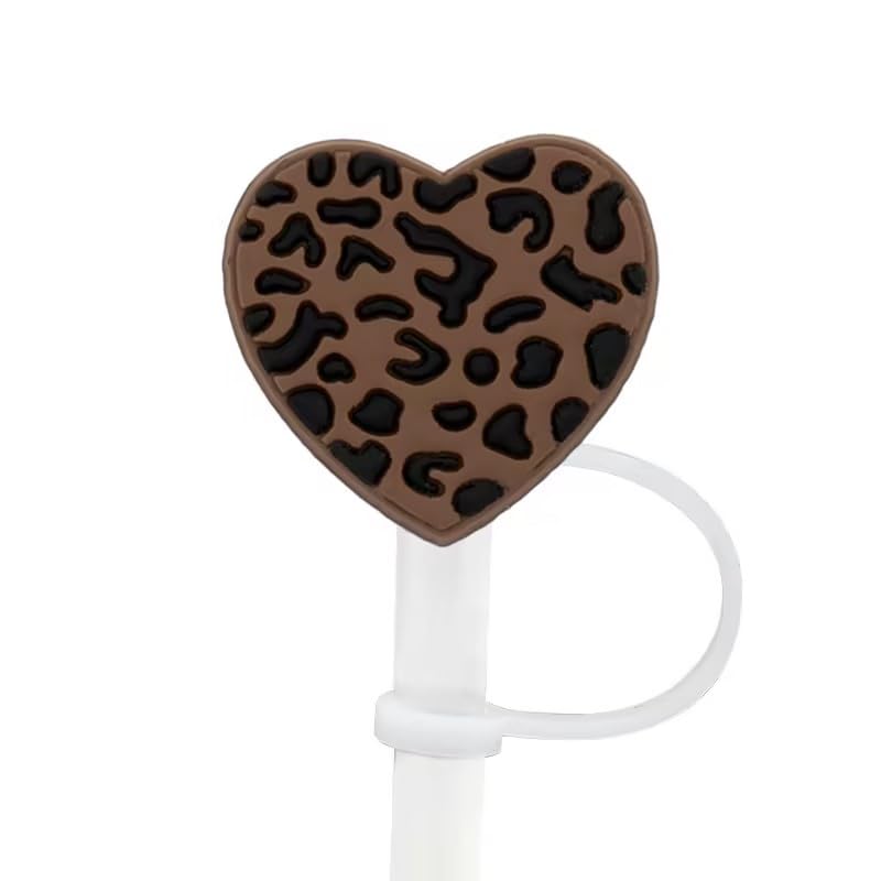 Dark Brown Silicone Straw Cover Cap for 8mm Reusable Straws