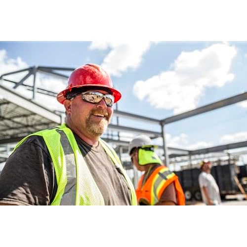 Pyramex Ridgeline Full Brim Hard Hat 4 Point Ratchet Red