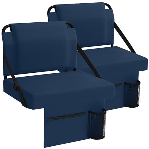 Adjustable Stadium Seat with Back Support & Cup Holder