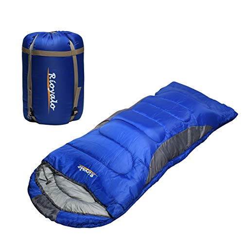 Royal Blue 0 Degree Winter Sleeping Bag for Adults – 74.8in x 30.7in, 5F-32F, Big & Tall