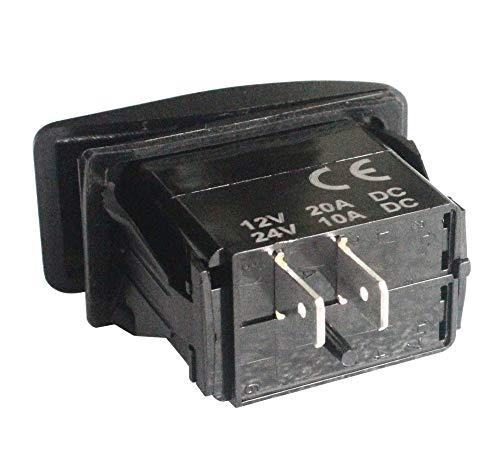 SPST On-Off Rocker Switch - Waterproof 12V 20A Marine Replacement