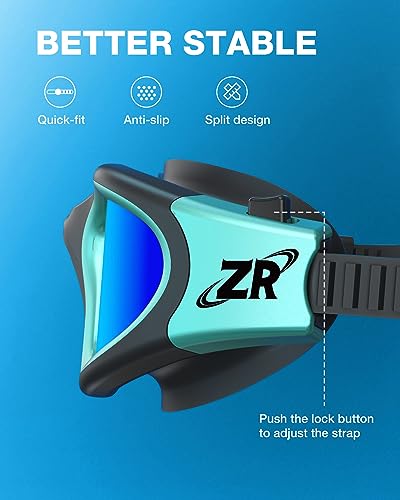 ZIONOR A8 Polarized Mirror Blue Swim Goggles - Anti-Fog, Unisex