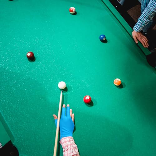 3-Finger Pool Glove for Left Hand - Breathable Non-Slip Billiard Glove