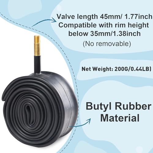 26 Inch Bike Inner Tube 26 x 1.75/2.125 - 1 Pack with Schrader Valve