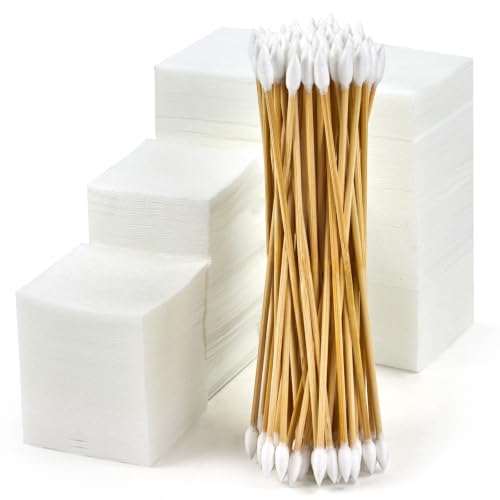 Gun Cleaning Supplies Kit - 300 Patches & 50 Swabs
