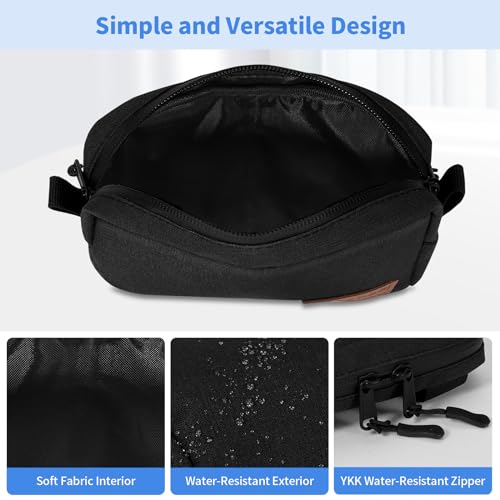 KENOBEE EDC Belt Pouch for Men Women – Black, with YKK Zippers, 2-Inch Belt compatible