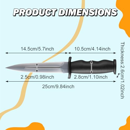 2 Pack Plastic Training Knives for Martial Arts - 9.8 Inch