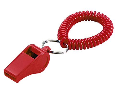 Wrist Coil with Whistle - Durable Plastic, Assorted Colors