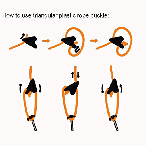 12-Pack Ultralight Guyline Tensioners - Black Small (1-2.5mm)