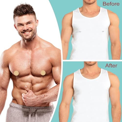 Men's Nipple Covers for Runners - Anti-Chafing Adhesive Tape - Beige XX-Small