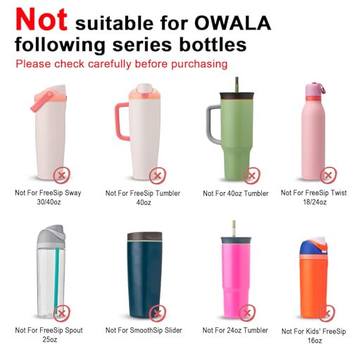 Silicone Water Bottle Boot - 2PCS Anti-Slip Protective Sleeves for Owala 24oz, 32oz, 40oz