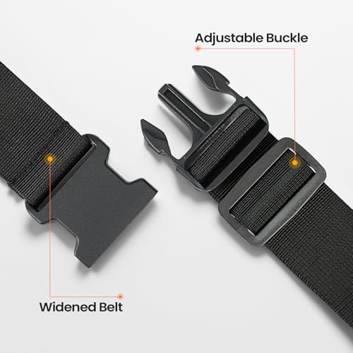 Tool Belt with Multiple Pockets, Heavy Duty Construction Pouch, Black and Orange