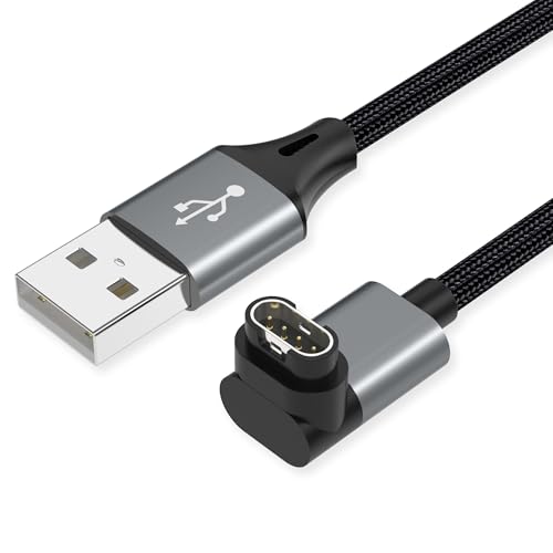 Garmin Watch Charger Cable - 3.3ft L-Shape - Dark Gray