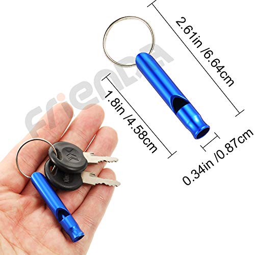 35-Pack Emergency Whistles with Keychain - Loud Aluminum Design