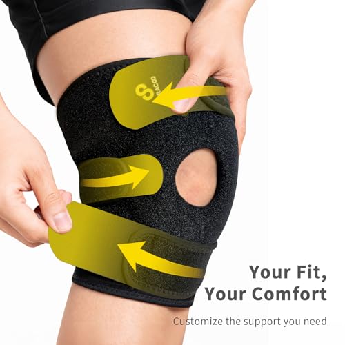 Adjustable Knee Support Brace with Open Patella Design - Pain Relief & Recovery