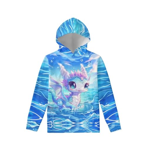 Kids Hoodies for Boys & Girls - Cartoon Dragon, 11-13 Years