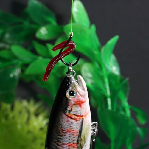 3.3-Inch Soft Worm Fishing Lure Baits - 100 Pcs Brown