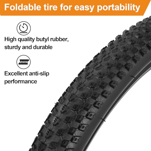 RUTU 2 Pack 26x2.35 Bike Tires with Inner Tubes for 26 Inch Cruiser