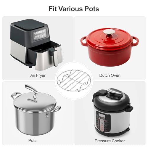 7-Inch Stainless Steel Steamer Rack for Instant Pot & Air Fryer