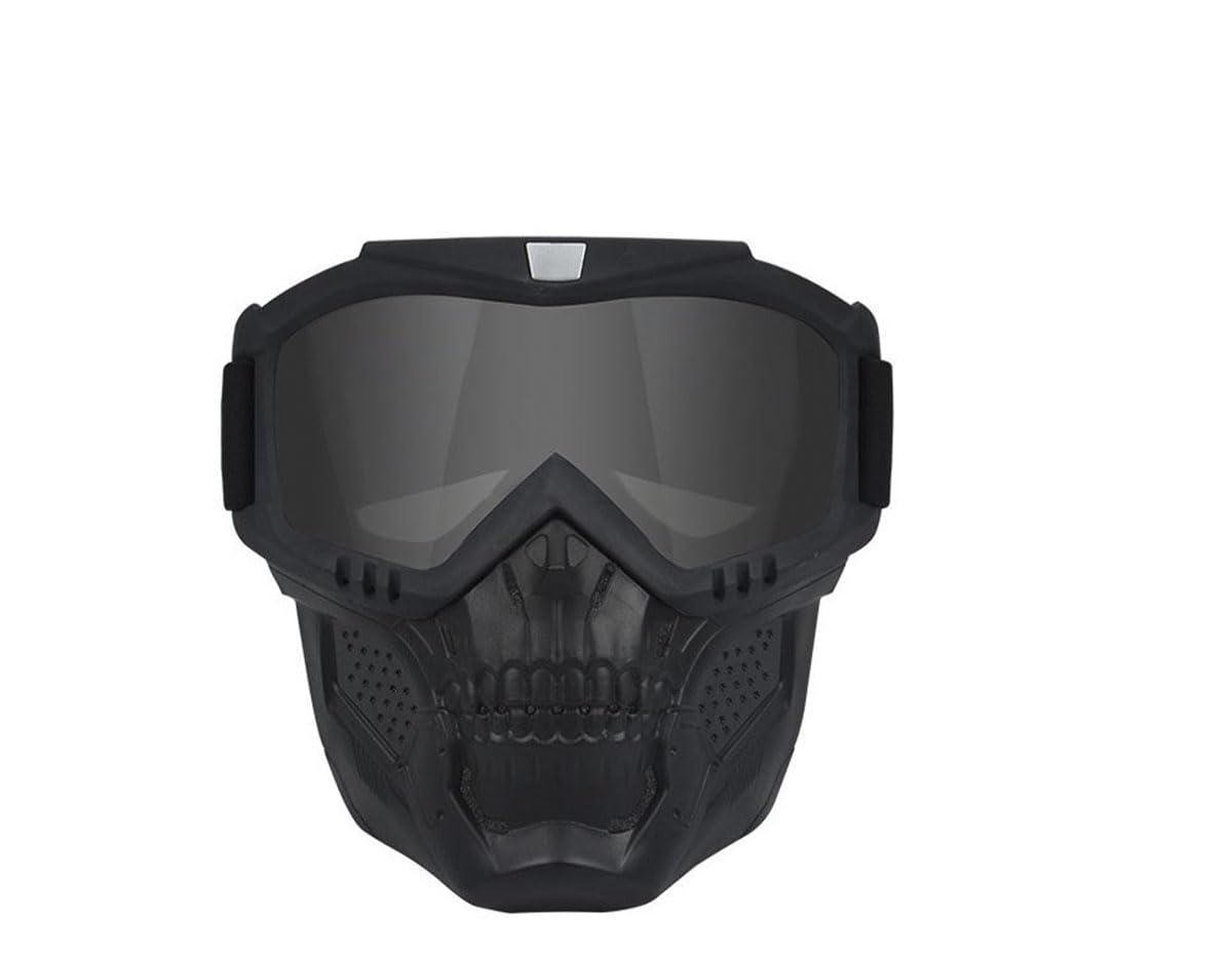 Airsoft Mask Full Face and Detachable Anti Fog Airsoft Goggles Eye Protection and Tactical Airsoft Fast Helmet Adjustable knob for Teenagers and Adults (Black Lens)