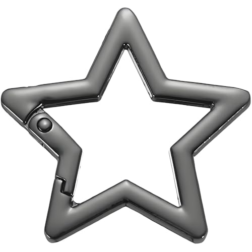 Star Shaped Stainless Steel Carabiner Clip - Gun Color