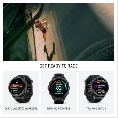 Garmin Forerunner 570 GPS Smartwatch - 47mm AMOLED Display, Black