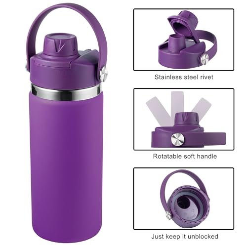 Eggplant Hydro Flask Wide Mouth Replacement Lid with Handle - 32 & 40 oz