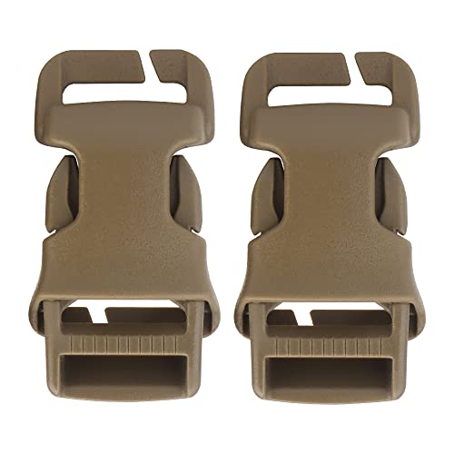 2pcs QASM Quick Attach Surface Mount Buckle for 1-inch MOLLE PALS Webbing - Brown