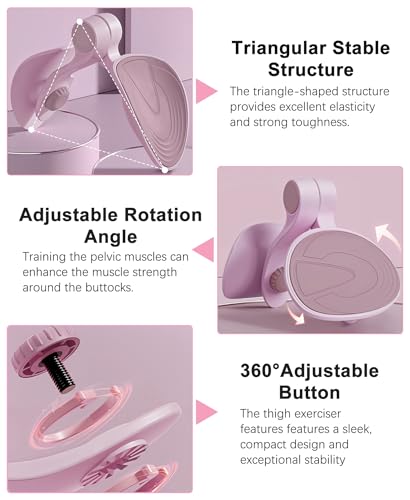 Pelvic Floor Muscle Trainer - 35lb Inner Thigh Hip Trainer - Pink