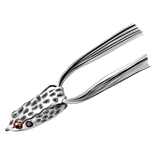 Booyah Albino Pad Crasher Topwater Frog Lure with Weedless Hooks for Bass Fishing