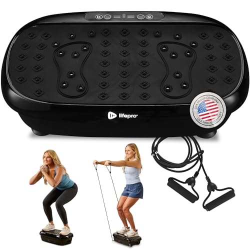 Compact Vibration Plate with Magnetic Acupoints - Black