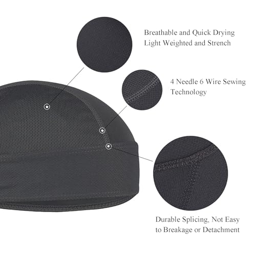 Cooling Doo Rag - Breathable Sweat Wicking Liner for Men & Women - Fluorescent Green