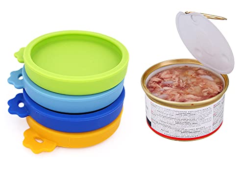 Silicone Cat Food Can Lids - 4 Pack for 3 oz Cans