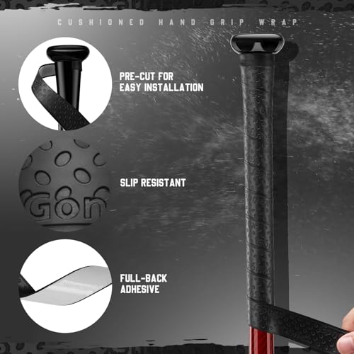 Non-Slip Baseball Softball Grip Tape - 1.1mm Black - 1 Pack